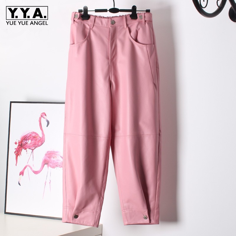 Women' Pants & Capris Fashion Women Pink Loose Fit Sheepskin Genuine Leather Harem Ankle Length High Streetwear Trousers Female Jogger
Women' Pants & Capris Fashion Women Pink Loose Fit Sheepskin Genuine Leather Harem Ankle Length High Streetwear Trousers Female Jogger