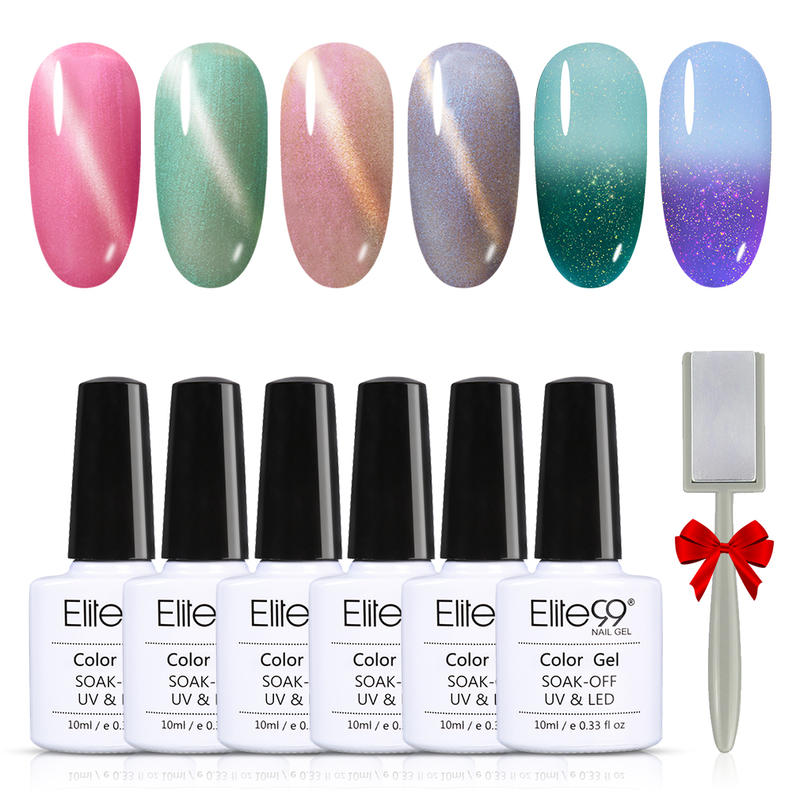 6PCS)Elite99 Nail Gel Polish Set Kit Soak Off Cat Eye Magnet Manicure Hybrid Varnishes Gel Varnish UV Temperature Change Set
6PCS)Elite99 Nail Gel Polish Set Kit Soak Off Cat Eye Magnet Manicure Hybrid Varnishes Gel Varnish UV Temperature Change Set