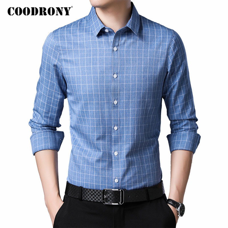 COODRONY Brand Classic Plaid Long Sleeve Shirt Men Clothes Spring Autumn Business Casual Shirts Mens Social Chemise Homme C6039, Gray
COODRONY Brand Classic Plaid Long Sleeve Shirt Men Clothes Spring Autumn Business Casual Shirts Mens Social Chemise Homme C6039, Gray