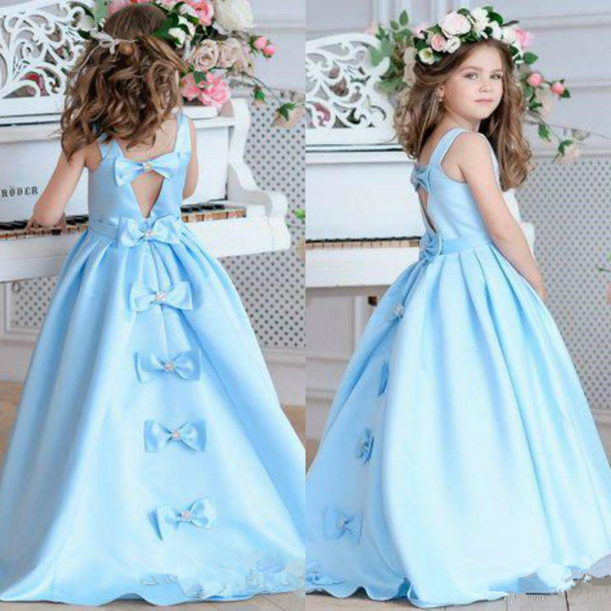 2020 Cute Sky Blue Flower Girl Dresses Off Shoulder Pageant Dress Bow Girl's Gowns For Weddings Birthday Party Dresses For Teens, Brown
2020 Cute Sky Blue Flower Girl Dresses Off Shoulder Pageant Dress Bow Girl's Gowns For Weddings Birthday Party Dresses For Teens, Brown