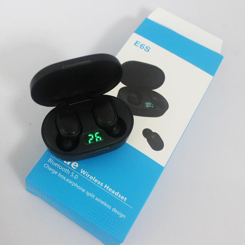 Cheap Price E6S TWS Sports Invisible Wireless Earphones Bluetooth V5.0 With in-Ear Handsfree Headset with Power Display for All phone