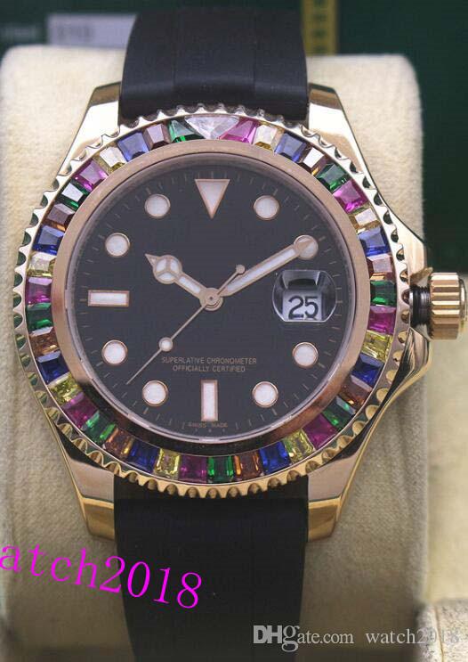7 Style Luxury Wristwatch Steel Rubber Bracelet 40MM Rainbow Diamond Watch Automatic Men's Watches New Arrival
7 Style Luxury Wristwatch Steel Rubber Bracelet 40MM Rainbow Diamond Watch Automatic Men's Watches New Arrival