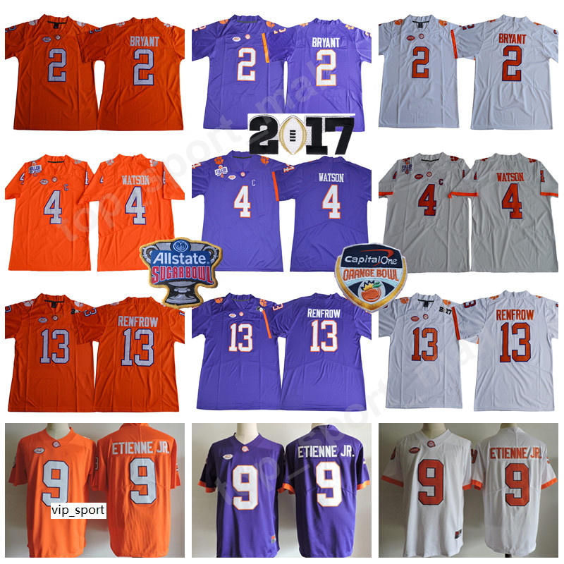 NCAA Clemson Tigers Deshaun Watson Jersey Kelly Bryant Travis Etienne Jr Hunter Renfrow College Football Patch Orange Bowl Sugar Bowl, 2 purple
NCAA Clemson Tigers Deshaun Watson Jersey Kelly Bryant Travis Etienne Jr Hunter Renfrow College Football Patch Orange Bowl Sugar Bowl, 2 purple