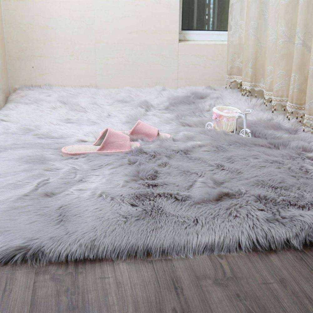 Simanfei Hairy Carpets New Sheepskin Plain Fur Skin Fluffy Bedroom Faux Mats Washable Artificial Textile Area Square Rugs, Gray
Simanfei Hairy Carpets New Sheepskin Plain Fur Skin Fluffy Bedroom Faux Mats Washable Artificial Textile Area Square Rugs, Gray