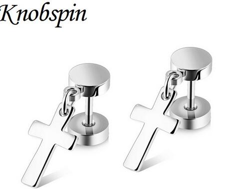 Fashion barbell Cross designed Stud Earrings High quality 316L Stainless Steel Earrings Double Sided Round Bolt Jewelry 3 colors
Fashion barbell Cross designed Stud Earrings High quality 316L Stainless Steel Earrings Double Sided Round Bolt Jewelry 3 colors