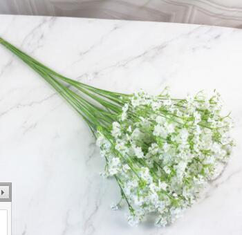 Artificial Flowers Gypsophila Decorative Fake Silk Flowers White Gypsophila Bride Bouquet Wedding Decoration Flower 10pcs wholesale