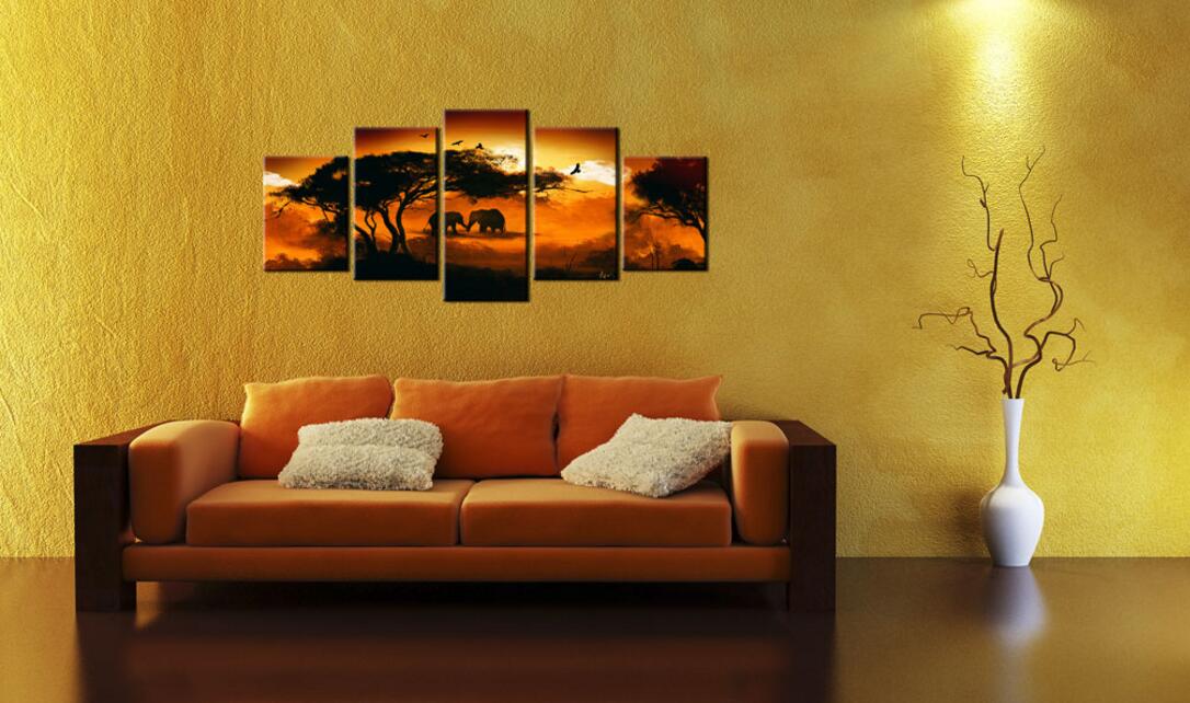 ( No Frame ) Canvas Print Modern Abstract Love of Africa Elephant Poster Modern Home Wall Decor Painting Canvas Printing Art HD Print Painti