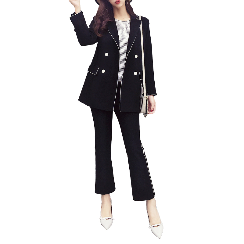 British style women's suit spring and autumn new tooling small fragrance casual long-sleeved suit jacket slim nine pants