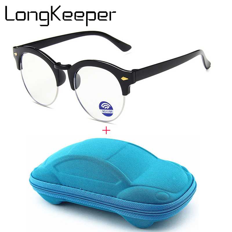Sunglasses LongKeeper Anti Blue Light Kids Glasses Boys Girls Rivet Semi-rimless Spectacles Children Round Clear Lens Eyeglasses With Case
Sunglasses LongKeeper Anti Blue Light Kids Glasses Boys Girls Rivet Semi-rimless Spectacles Children Round Clear Lens Eyeglasses With Case
