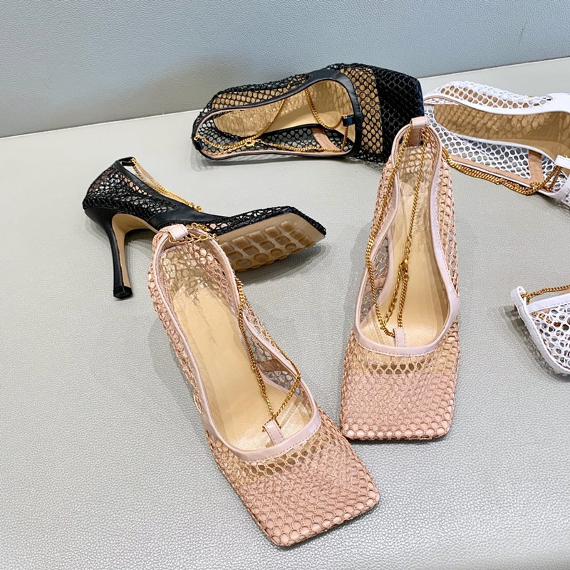 Vintage Square Toe Stretch Pumps Women Gold Chain High Heels 9cm Shoes Women Air Mesh Designer Women's Shoes Free Shipping, Black
Vintage Square Toe Stretch Pumps Women Gold Chain High Heels 9cm Shoes Women Air Mesh Designer Women's Shoes Free Shipping, Black