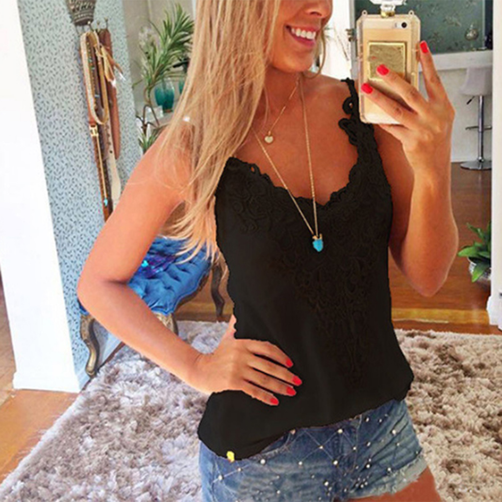 Girls Ladies Women Cotton Tank Tops Sleeveless Lace Vest Blouse Crop Top, White 
Girls Ladies Women Cotton Tank Tops Sleeveless Lace Vest Blouse Crop Top, White