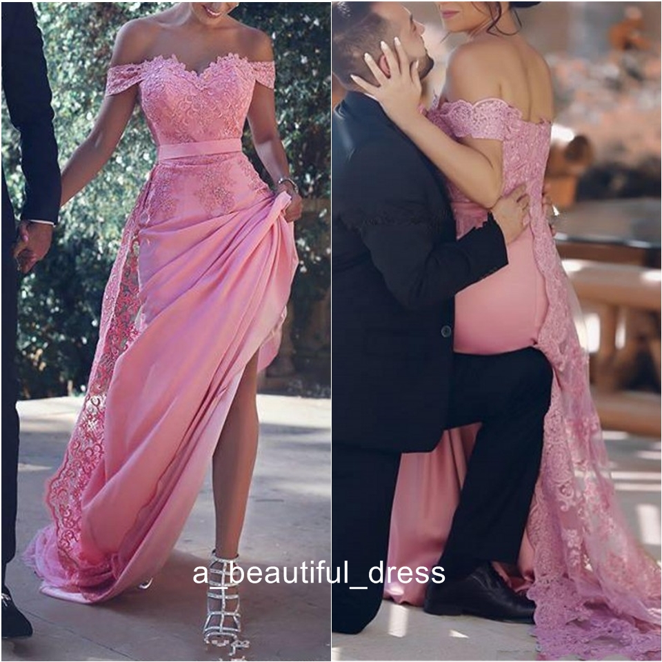 Bridesmaid Dresses Side Split Party Mermaid Elastic satin Applique Long Wedding Party Dresses for Women Elegant Evening Dresses Party Dress