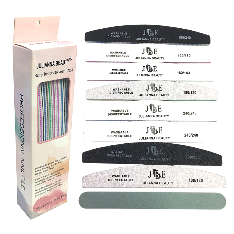 9Pcs Per Box Professional Nail File Kit 100/150/180/240 Nail Varnish Sets nagelvijl Manicure Tools Nails Accessories Boat Washab
9Pcs Per Box Professional Nail File Kit 100/150/180/240 Nail Varnish Sets nagelvijl Manicure Tools Nails Accessories Boat Washab