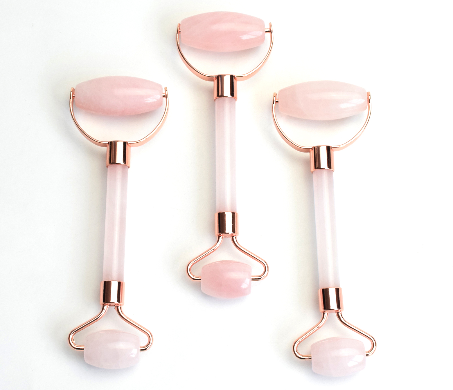 Natural Chakra Rose Quartz Massage Stone Carved Reiki Crystal Healing Gua Sha Beauty Roller Facial Massor Stick
