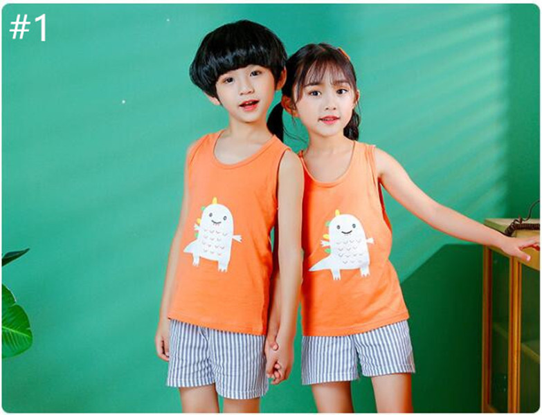 Kids Summer Cartoon Sleeveless Vest and Short pant Set Two Pieces Boys Girls Leisure T-shirt Suit HSS 001, #1
Kids Summer Cartoon Sleeveless Vest and Short pant Set Two Pieces Boys Girls Leisure T-shirt Suit HSS 001, #1