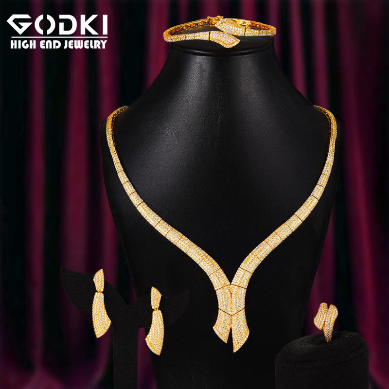 Earrings & Necklace GODKI 4PCS Geometry Nigerian Jewelry Set For Women Wedding Cubic Zirconia Dubai Bridal Earring Bangle Ring, As pic
Earrings & Necklace GODKI 4PCS Geometry Nigerian Jewelry Set For Women Wedding Cubic Zirconia Dubai Bridal Earring Bangle Ring, As pic