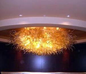 Modern Ceiling Lights High Quality Living Room Light Chandelier Energy Saving Round Hand Blown Red Glass Ceiling-Light