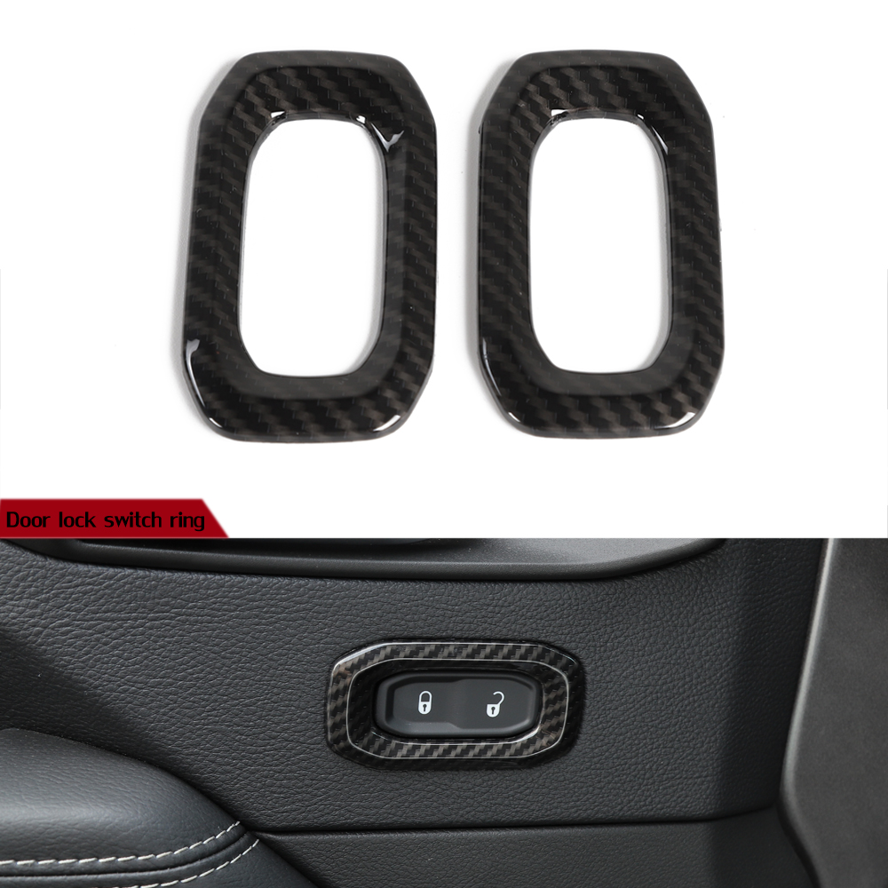 Carbon Fiber ABS Interior Kit Accessories Decoration Cover Trim For Jeep Wrangler JL 18+ 23pc Interior Accessories