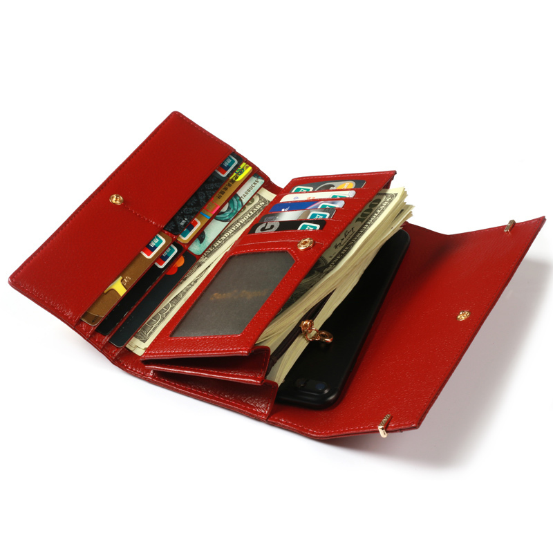 Pearl Angeli 2018 High Quality Rfid Genuine Cow Leather Letter Hasp Women Wallet Female Purse Clutch Wallet Portefeuille Femme Y19052302