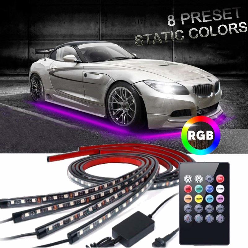 LED Neon , 4Pcs for Car RGB Running Colors Musical Sync Under Car Auto Neon Tube Light Strip Wireless Remote (90-120cm
LED Neon , 4Pcs for Car RGB Running Colors Musical Sync Under Car Auto Neon Tube Light Strip Wireless Remote (90-120cm
