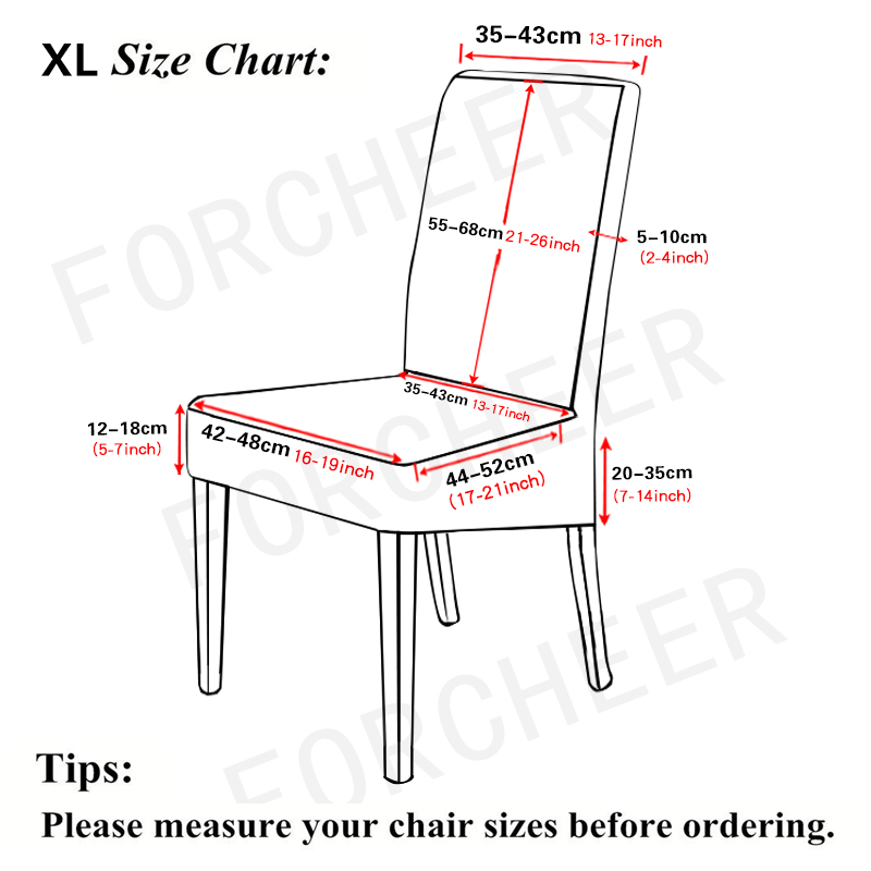 XL Solid Color Chair Cover Slipcovers Spandex Stretch Dining Seat Wedding Chair Cover White Black for Living Room