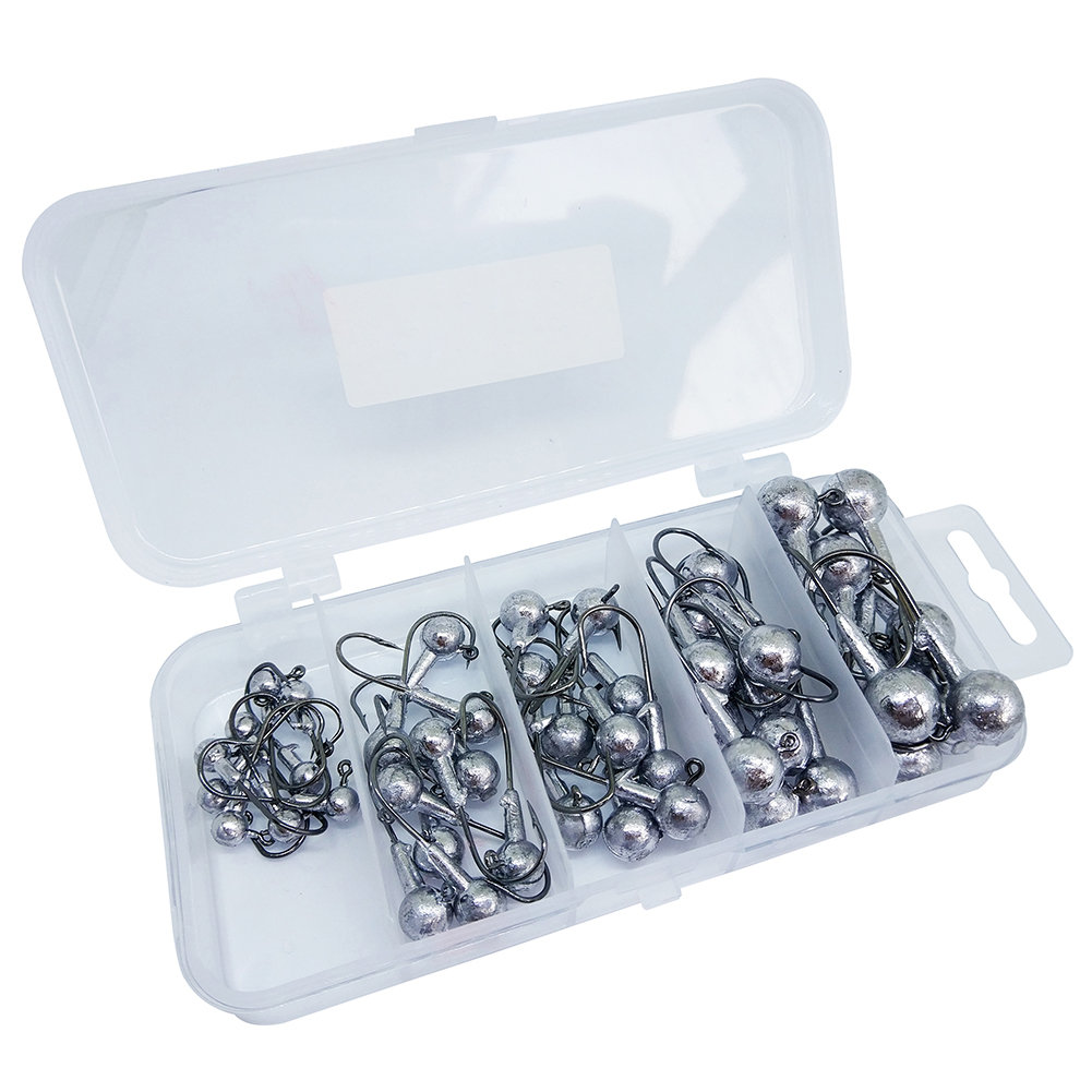 Unpainted Jigheads Fishhook,Fishing Lead Jigs Head Hooks,Sharp Round Fish Lure …