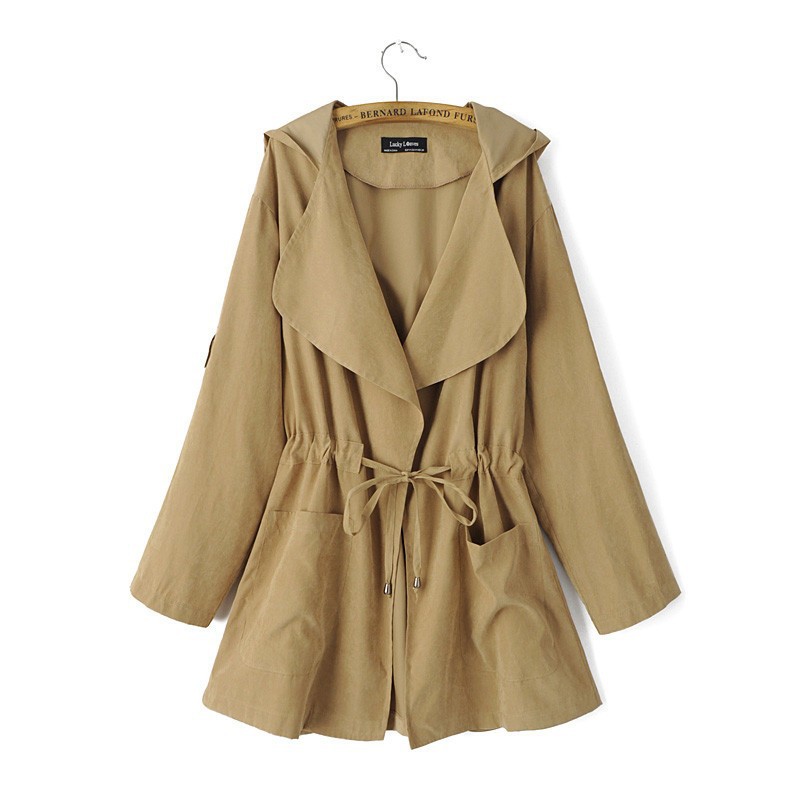 WT043 Womens trench coats 2018 Horean trench coat Hooded Belt middle long coat Solid High Waist thin for women -XL, Black
WT043 Womens trench coats 2018 Horean trench coat Hooded Belt middle long coat Solid High Waist thin for women -XL, Black
