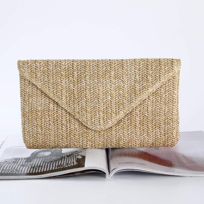Factory retaill wholesale brand new handmade straw evening bag envelope clutch with satin for wedding/banquet/party/porm, Brown
Factory retaill wholesale brand new handmade straw evening bag envelope clutch with satin for wedding/banquet/party/porm, Brown
