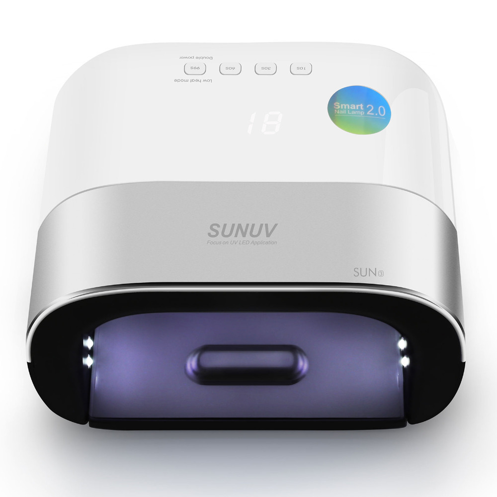 SUN3 2.0 Smart 48W UV LED Lamp with Timer Memory Invisible Digital Timer Display Nail Drying Machine gel lamp LY191228