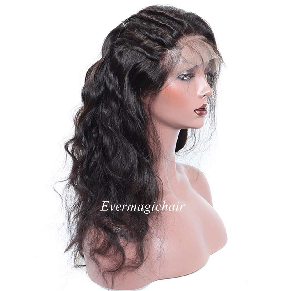 Natural Color Full Lace Wigs Human Hair Body Wave Brazilian Peruvian Malaysian Indian Lace Front Human Hair Wigs With Baby Hair