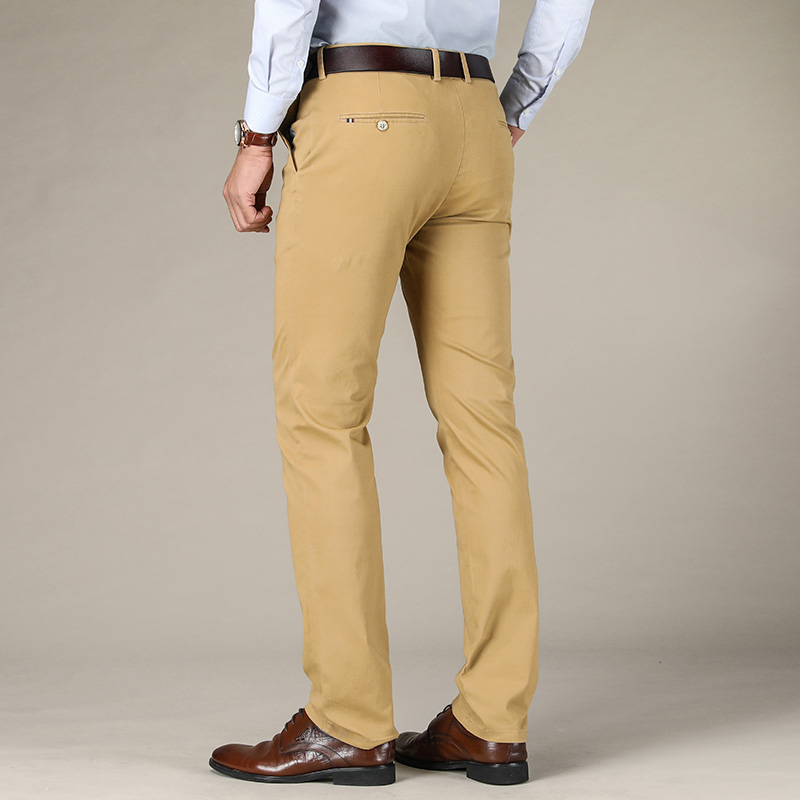2019 Men's Autumn Fashion Business Casual Long Pants Suit Pants Male Elastic Straight Formal Trousers Plus Big Size 28-38