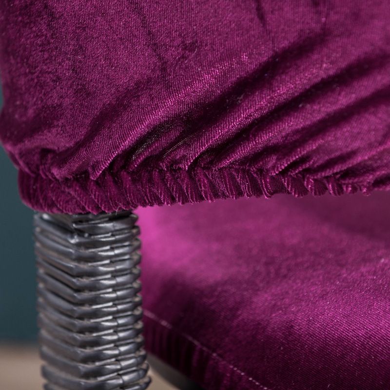 New Silver Velvet Split Office Computer Chair Cover Armchair Back Seat Cover Stretch Rotating Lift Seat Case Without Chair