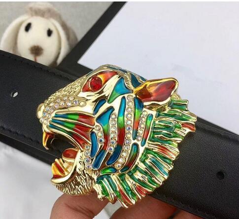 Hot 2018 new Fashion Business style belts design mens womens tiger head buckle with black Leather belt not with box as gift, As picture
Hot 2018 new Fashion Business style belts design mens womens tiger head buckle with black Leather belt not with box as gift, As picture