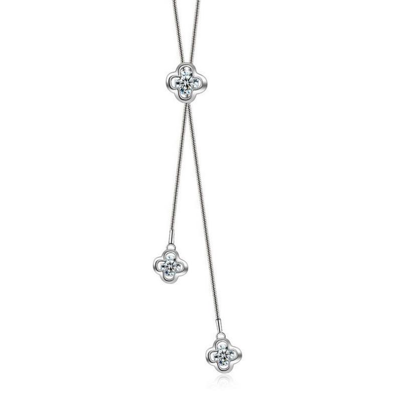 New Four Flower Choker Necklace For Women Jewelry Flower Silver Color Pendants Necklaces Chain Birthday Gift
New Four Flower Choker Necklace For Women Jewelry Flower Silver Color Pendants Necklaces Chain Birthday Gift