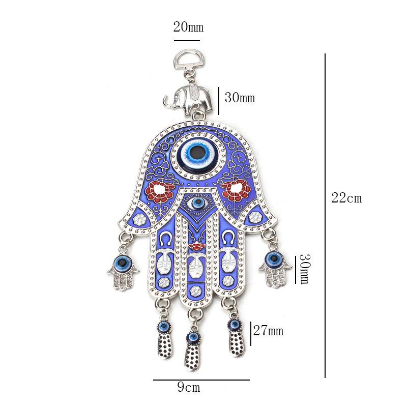 Evil Eye Wall Hanging Turkey Evil Eye Beads With Hamsa Hand Car Keychain Blue Evil Eye Tassel Charm Wall Hanging Jewelry Key Ring Chain
