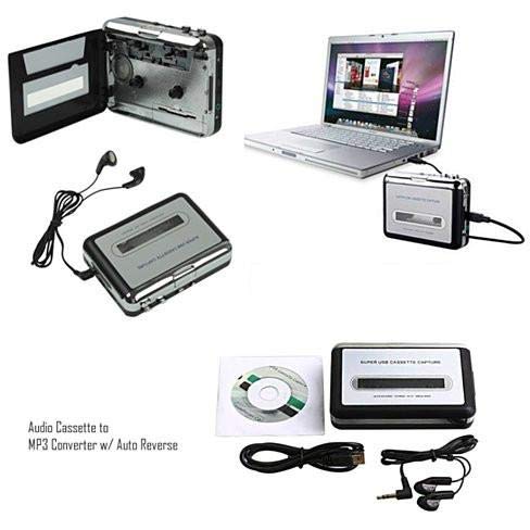 Classic USB Cassette Player Cassette to MP3 Converter Capture Walkman MP3 Player Cassette Recorders Convert music on tape to Computer Laptop