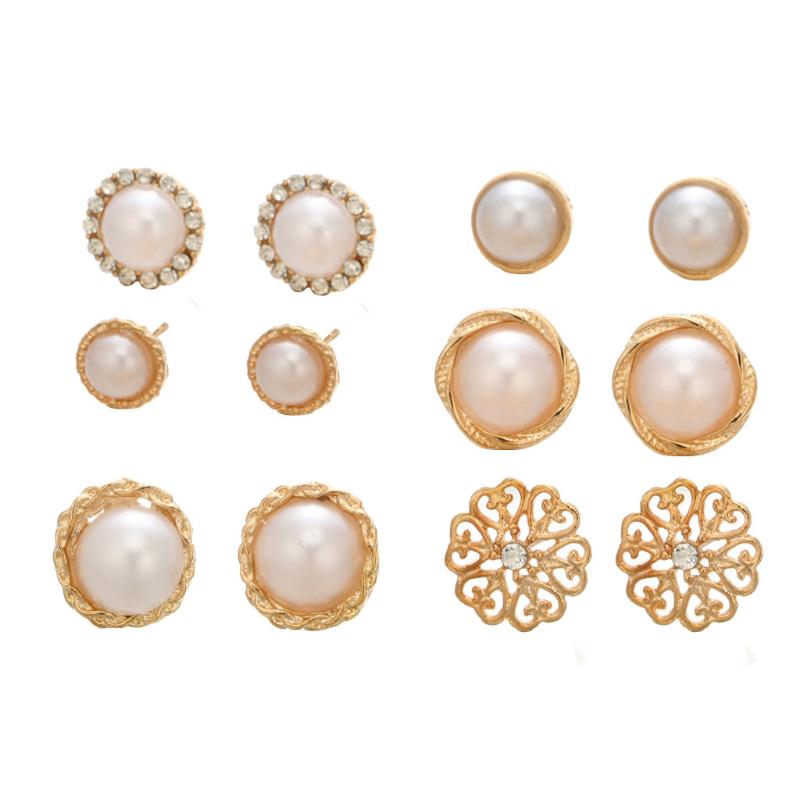 New Fashion Women 6 Pairs Of Round Pearl Fashion Earrings Flower Ladies Cute Wedding Earrings Jewelry Gifts For Girl
New Fashion Women 6 Pairs Of Round Pearl Fashion Earrings Flower Ladies Cute Wedding Earrings Jewelry Gifts For Girl