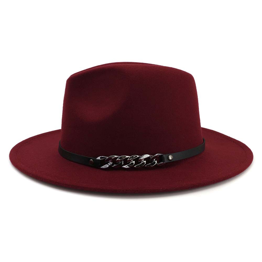 Men Women Flat Brim Panama Style Wool Felt Jazz Fedora Hat Cap Gentleman Europe Formal Hat Yellow Floppy Trilby Party Hat