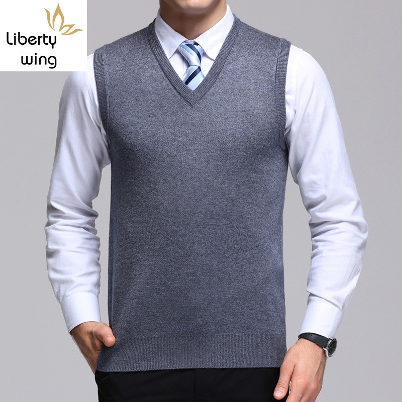 Thick Winter V-Neck Men Wool Vests Business Solid Waistcoat Fashion Warm Knitting Tops Sleeveless Jacket Coletes Masculino, Gray
Thick Winter V-Neck Men Wool Vests Business Solid Waistcoat Fashion Warm Knitting Tops Sleeveless Jacket Coletes Masculino, Gray