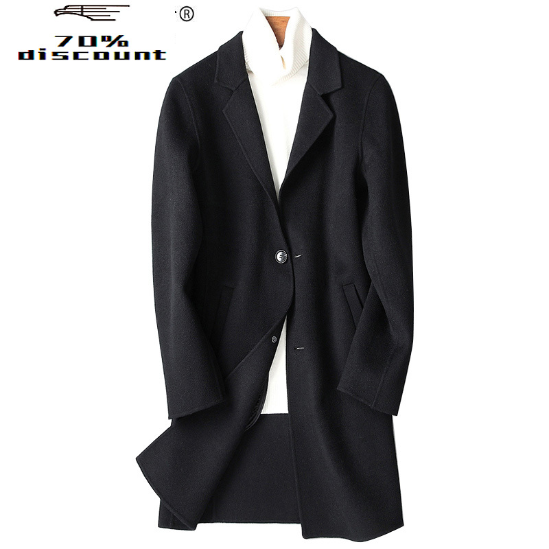Double-sided 200%Wool Coat Men Spring Autumn Long Jacket Windbreaker Mens Coats and Jackets Abrigo Hombre 8822 KJ2550, Black
Double-sided 200%Wool Coat Men Spring Autumn Long Jacket Windbreaker Mens Coats and Jackets Abrigo Hombre 8822 KJ2550, Black