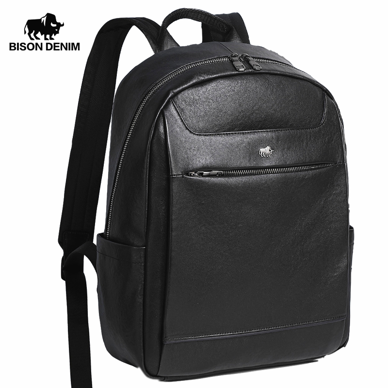 BISON DENIM Genuine Leather Fashion Backpack 15 inches Laptop Bag Travel Backpack Schoolbag For Teenager Quality Mochila N20036, Black
BISON DENIM Genuine Leather Fashion Backpack 15 inches Laptop Bag Travel Backpack Schoolbag For Teenager Quality Mochila N20036, Black