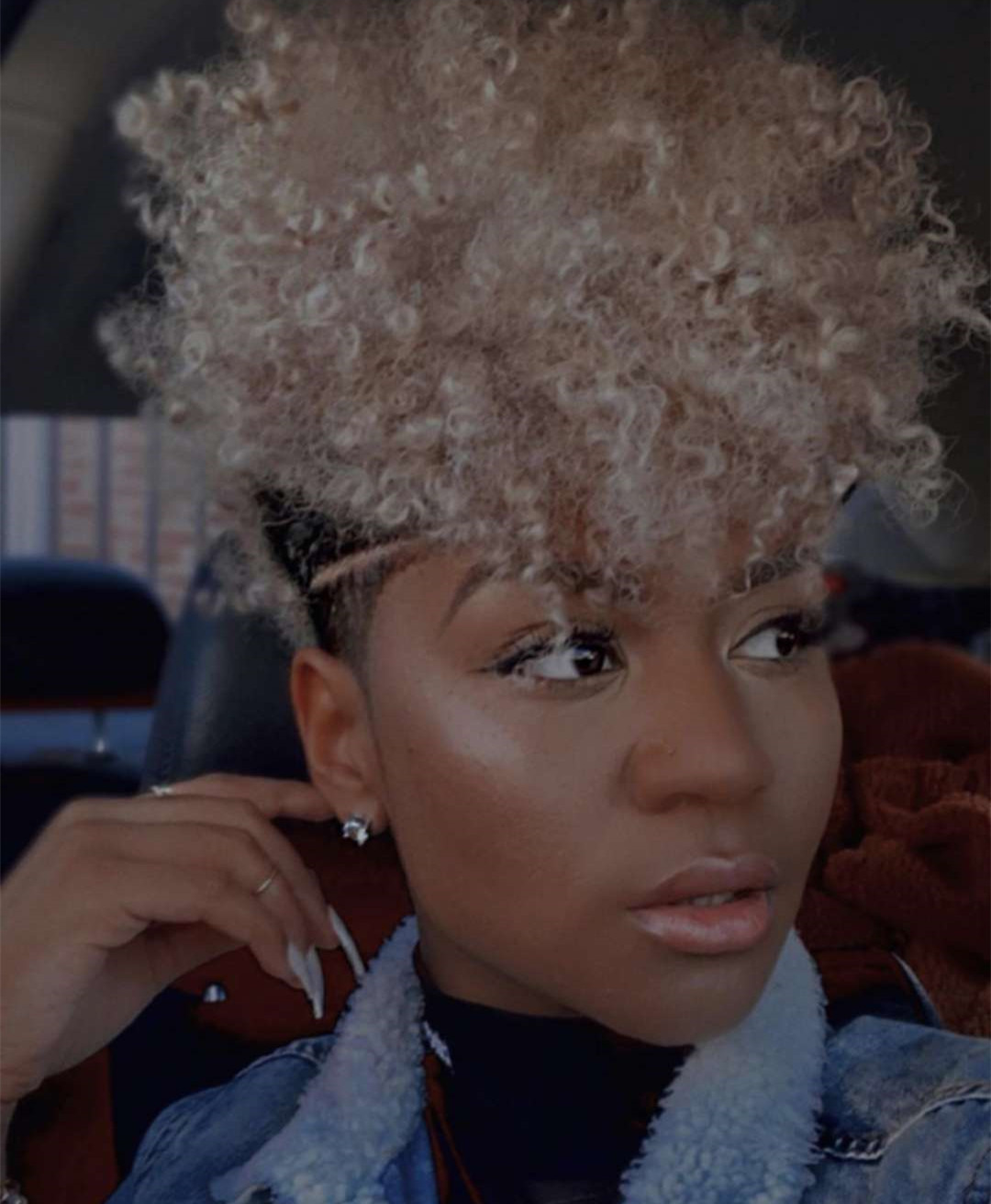 2020 New arrival cute kinky curly afro puff dyed drawstring ponytail real hair grey yellow women hair extension 120g