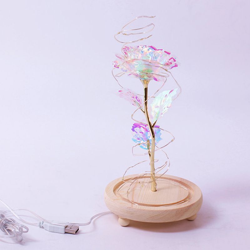 LED Light String In Glass Dome On Wooden Base The Best Gift Artificial Gold Foil Rose Flower And USB Powered For Women 1
LED Light String In Glass Dome On Wooden Base The Best Gift Artificial Gold Foil Rose Flower And USB Powered For Women 1