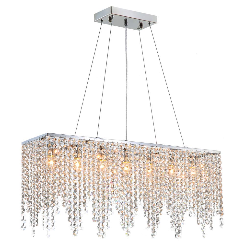 Modern Linear Rectangular Crysal Chandelier Lighting Island Chandelier Lighting Fixture for Dining Room Living Room L32
Modern Linear Rectangular Crysal Chandelier Lighting Island Chandelier Lighting Fixture for Dining Room Living Room L32