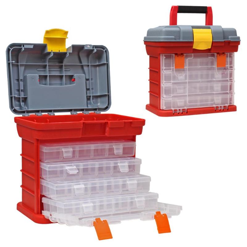 4 Layer Fishing Tackle Portable Toolbox Outdoor Tool Case Screw Hardware Plastic Storage tool Box with Handle
4 Layer Fishing Tackle Portable Toolbox Outdoor Tool Case Screw Hardware Plastic Storage tool Box with Handle