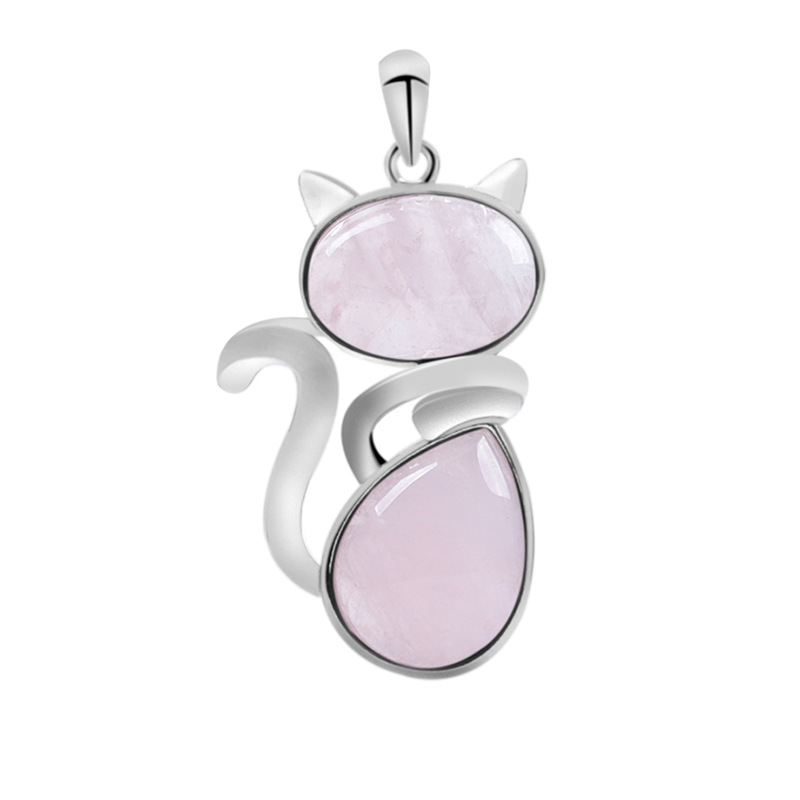 Natural Stone Necklaces Pendants for Women Girl Cute Cat Shape Rock Pink Quartz Black Onyx Beads Chain Reiki Jewelry
Natural Stone Necklaces Pendants for Women Girl Cute Cat Shape Rock Pink Quartz Black Onyx Beads Chain Reiki Jewelry