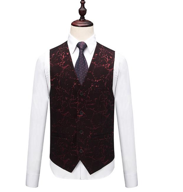 Fashion Groom Tuxedos 2019 Jacquard Wedding Pants Coat Design Best Man Blazer Men Suits Prom Party Dress Suit Custom (Jacket+Pants+Vest)