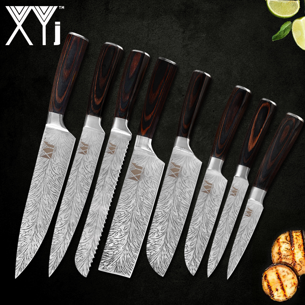 XYj 7CR17 Stainless Steel Knife 8 PCS Kitchen Knife Chef Slicing Bread Chopping Santoku Santoku Utility Fruit Knife Bend Handle
XYj 7CR17 Stainless Steel Knife 8 PCS Kitchen Knife Chef Slicing Bread Chopping Santoku Santoku Utility Fruit Knife Bend Handle