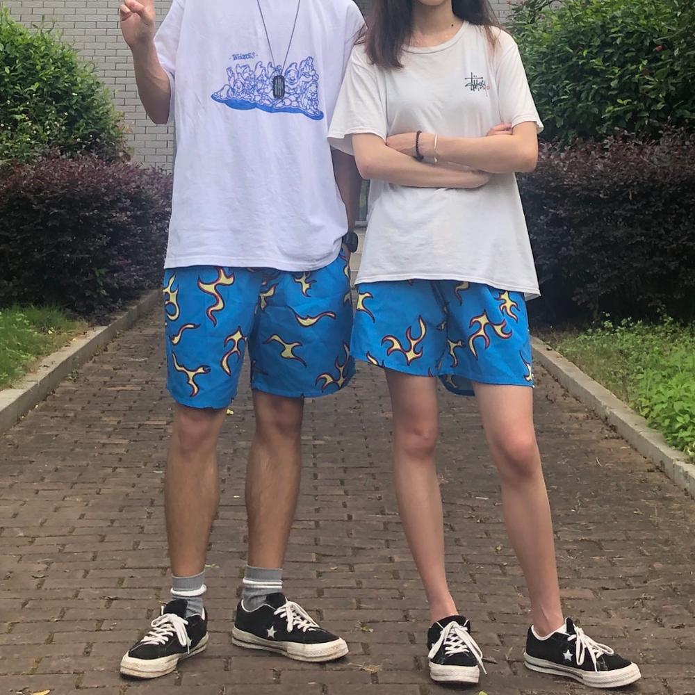 High New Novelty high Men Comfortable Tyler The Creator Golf Fire Flame Skateboard Street Cotton Casual Shorts #AB6 CX200701