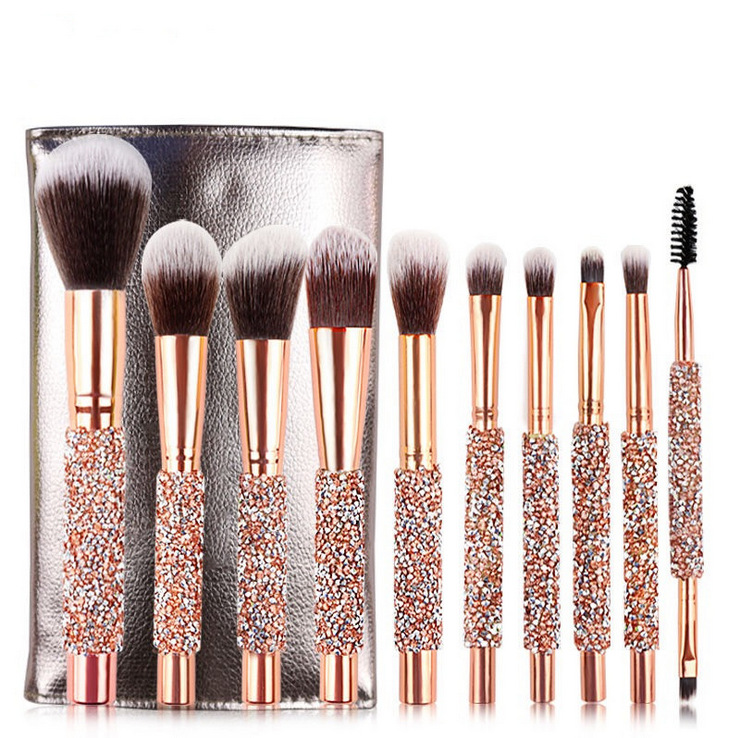 10pcs makeup brushes Set Diamond Handle Foundation Powder Blush Eye Shadow Lip Brushes Face Beauty Brushes J1548
10pcs makeup brushes Set Diamond Handle Foundation Powder Blush Eye Shadow Lip Brushes Face Beauty Brushes J1548